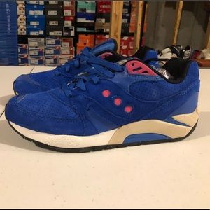 Saucony Men’s Sz 9 Blue Suede Grid